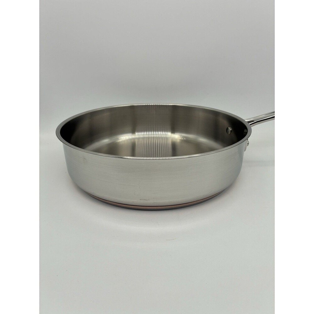 Emeril by ALL CLAD 3 Qt Sauce Pan 10" Saute Stainless Skillet W/ LID Copper Core - Picture 8 of 16